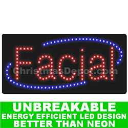 Flashing LED Lighted Facial Sign