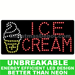 LED Flashing Lighted Ice Cream Sign