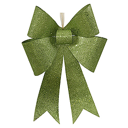 24 Inch Lime Sequin Bow Ornament