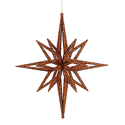 Christmastopia.com - 16 Inch Copper 3D Glitter Star
