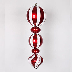 Christmastopia.com - Jumbo 24 Inch Red and White Striped Peppermint Candy Christmas Finial Ornament