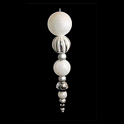 Christmastopia.com - Jumbo 55 Inch White 3 Finish Ball Drop Ornament
