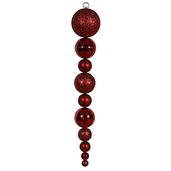 Christmastopia.com - Jumbo 44 Inch Red Shiny Matte Ball Drop Ornament