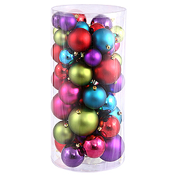 Christmastopia.com - Value 50 Piece Shiny and Matte Multi Color Round Christmas Ball Ornament Assorted Sizes