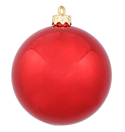 2.75 Inch Red Shiny Round Ornament 12 per Set
