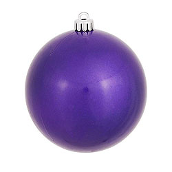 3 Inch Purple Candy Round Ornament 12 per Set