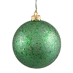 8 Inch Green Sequin Finish Ornament