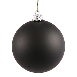 8 Inch Black Matte Round Ornament UV Resistant