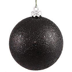 Christmastopia.com - 8 Inch Black Sequin Finish Ornament