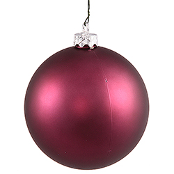 Christmastopia.com - 10 Inch Plum Matte Round Ornament UV Resistant