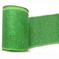 Christmastopia.com - 30 Foot Green Sparkle Burlap Ribbon 2.5 Inch Width