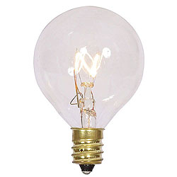 Christmastopia.com - 5 Incandescent G40 Clear Twinkle C7 Socket Replacement Bulbs