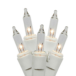 Christmastopia.com 50 Clear Wedding Lights 5.5 Inch Spacing White Wire