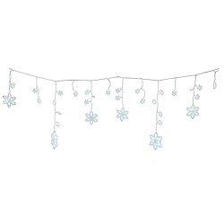 Christmastopia.com 72 LED White Snowflake Icicle Lights