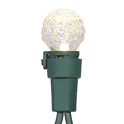 Christmastopia.com - 50 LED G15 Warm White Lights 4 Inch Spacing Green Wire