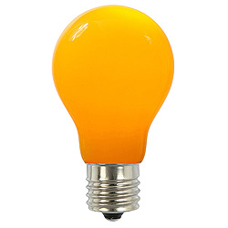 A19 LED Yellow Ceramic Retrofit Replacement Bulb E26 Nickle Base