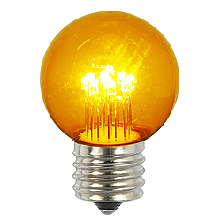 Christmastopia.com - 5 LED G50 Gold Transparent Glass Bulb Retrofit E26 Socket Christmas Replacement Bulb
