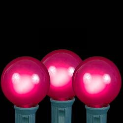 Christmastopia.com - 25 LED G30 Globe Pink Ceramic Retrofit Night Light C7 Socket Replacement Bulbs