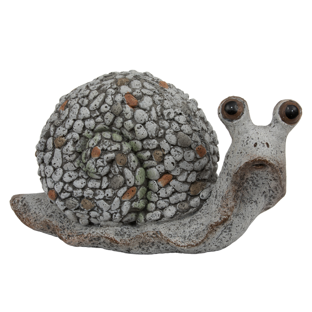 Christmastopia.com - 7.5 Inch Gray Snail Outdoor Garden Figurine