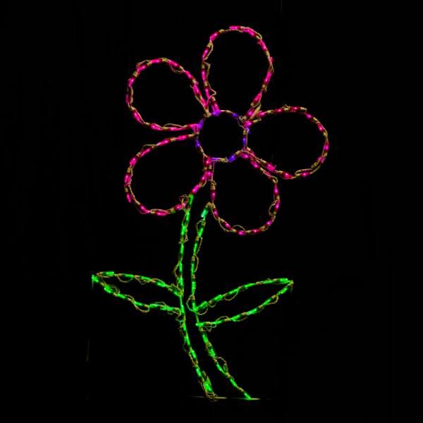 Christmastopia.com Daisy Pink Color LED Lighted Outdoor Spring Floral Decoration