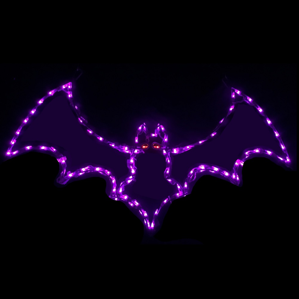 Christmastopia.com Animated Flying Bat Purple LED Lighted Outdoor Halloween Decoration