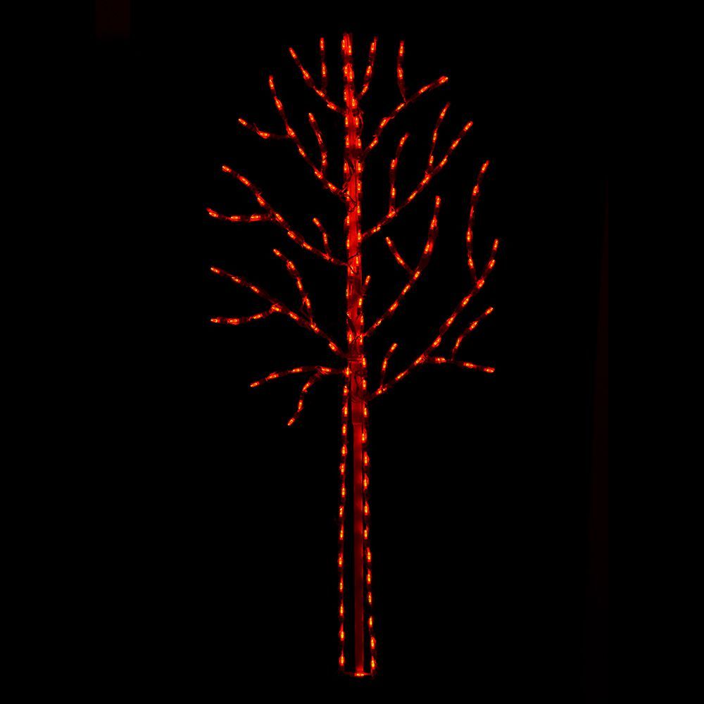 Christmastopia.com Halloween Tree Orange LED Lighted Outdoor Halloween Decoration Set Of 2