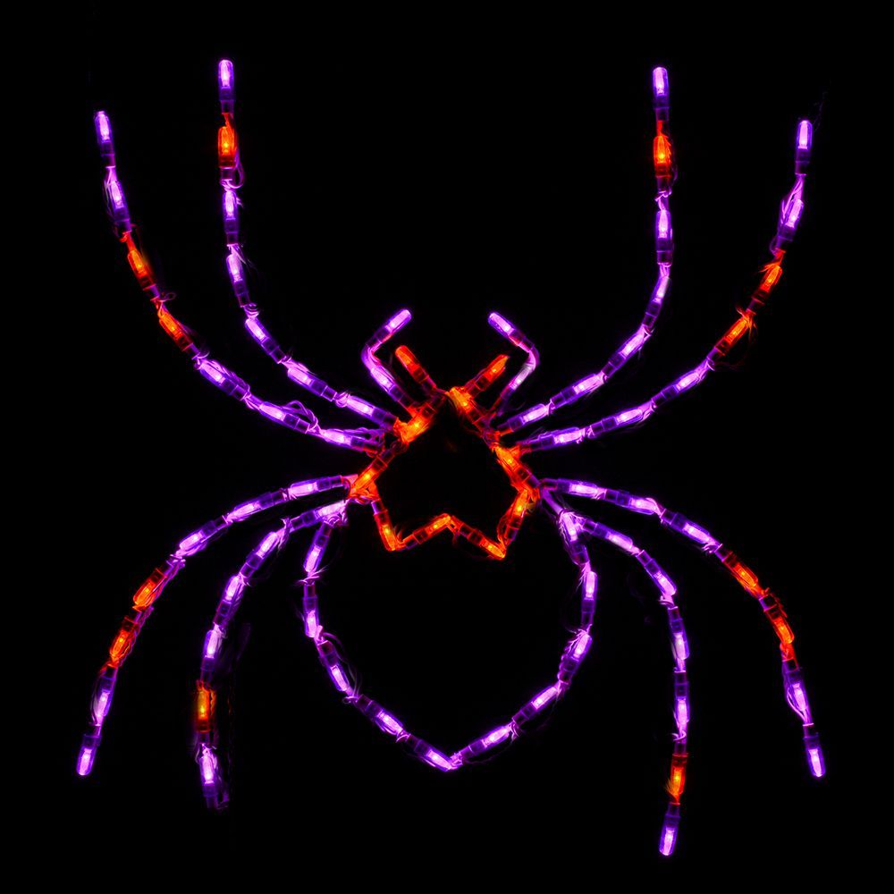 Christmastopia.com Two Spider LED Lighted Outdoor Halloween Decoration Set Of 2