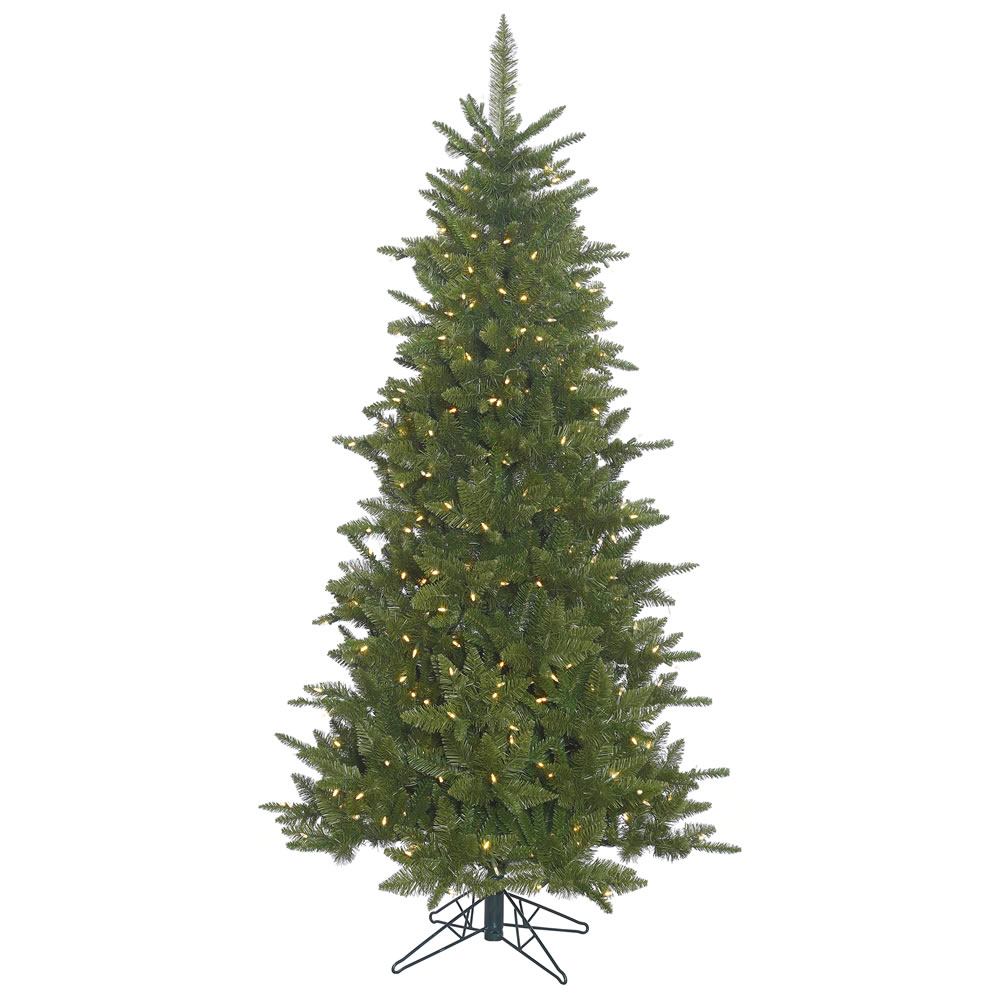 5.5 Foot Slim Durango Spruce Artificial Christmas Tree with 300 warm white Italian LED lights.
