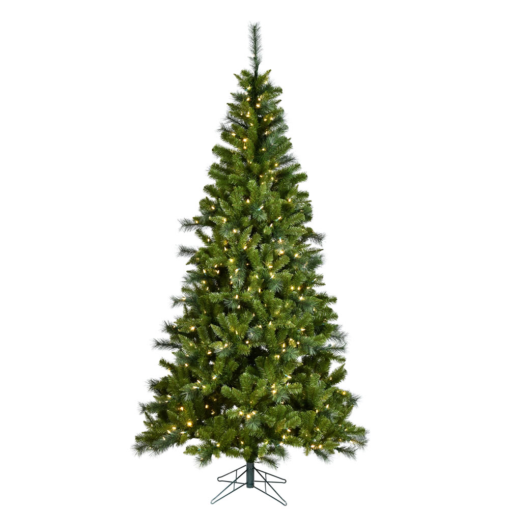 7.5 Foot Malvern Mixed Pine EZ Plug Artificial Christmas Tree 500 DuraLit Incandescent Clear Mini Lights