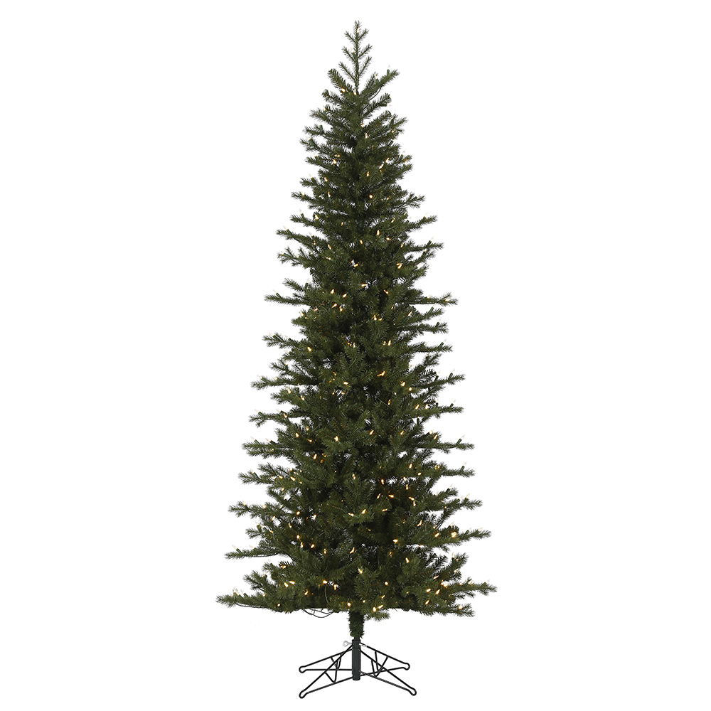 5.5 Foot Hillside Pencil Spruce Artificial Christmas Tree - 200 Duralit LED Warm White Mini Lights