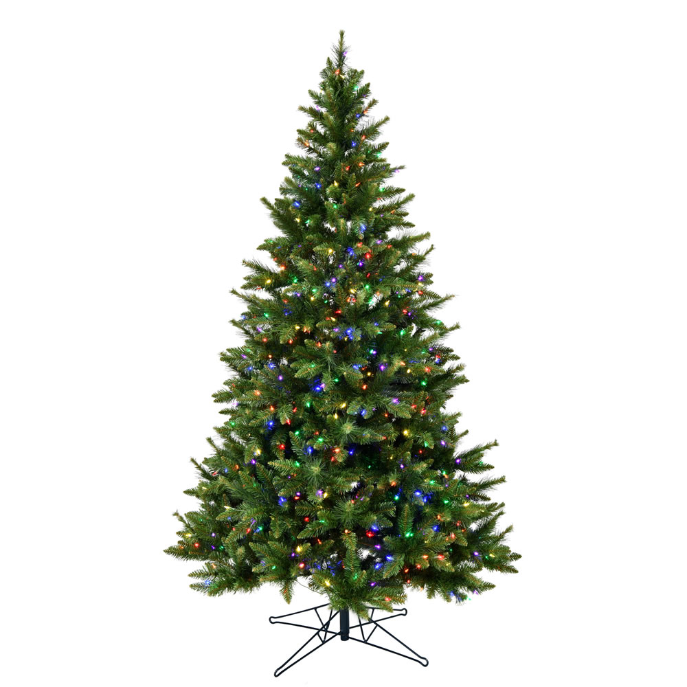 4.5 Foot Bennington Spruce Artificial Christmas Tree - 300 Duralit LED Multi Color Mini Lights