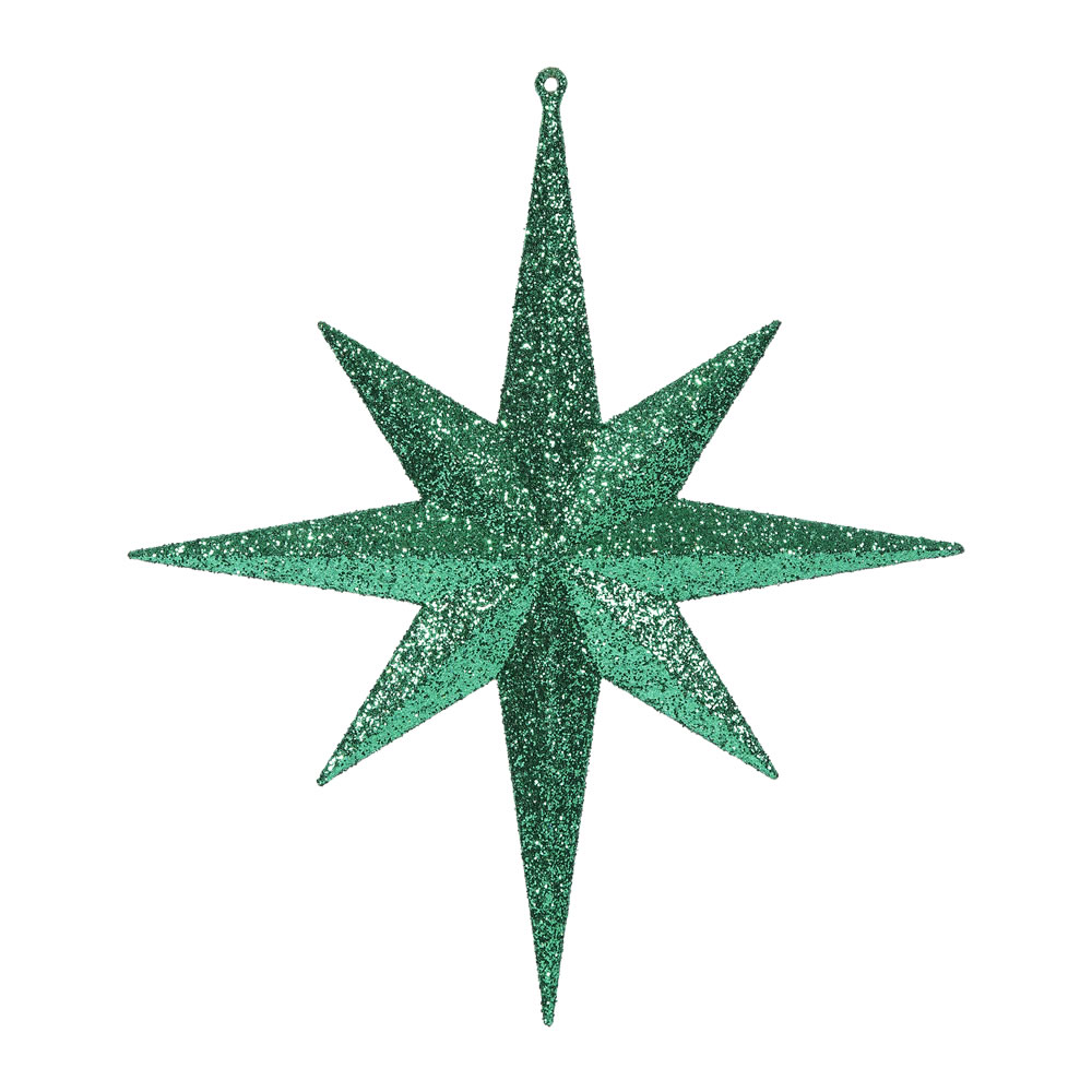 Christmastopia.com 12 Inch Green Iridescent Glitter Bethlehem Star Mardi Gras Ornament