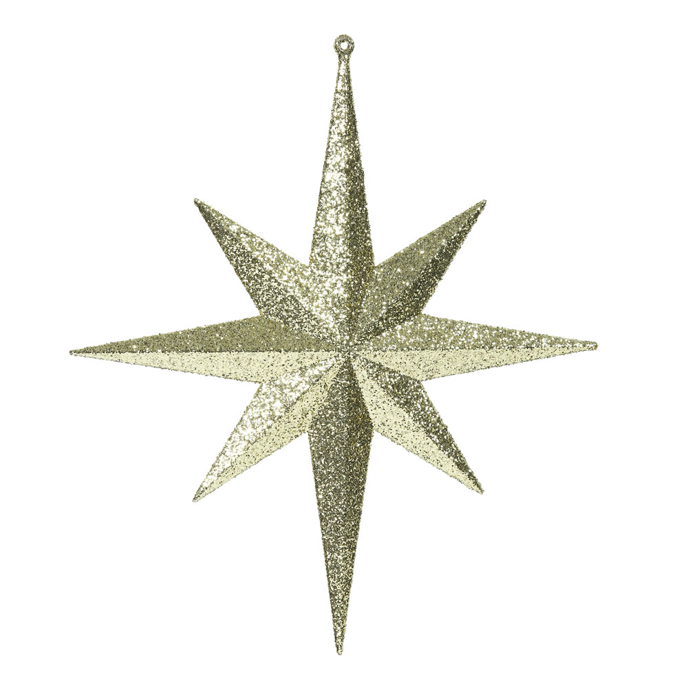 Christmastopia.com 12 Inch Gold Iridescent Glitter Bethlehem Star Mardi Gras Ornament