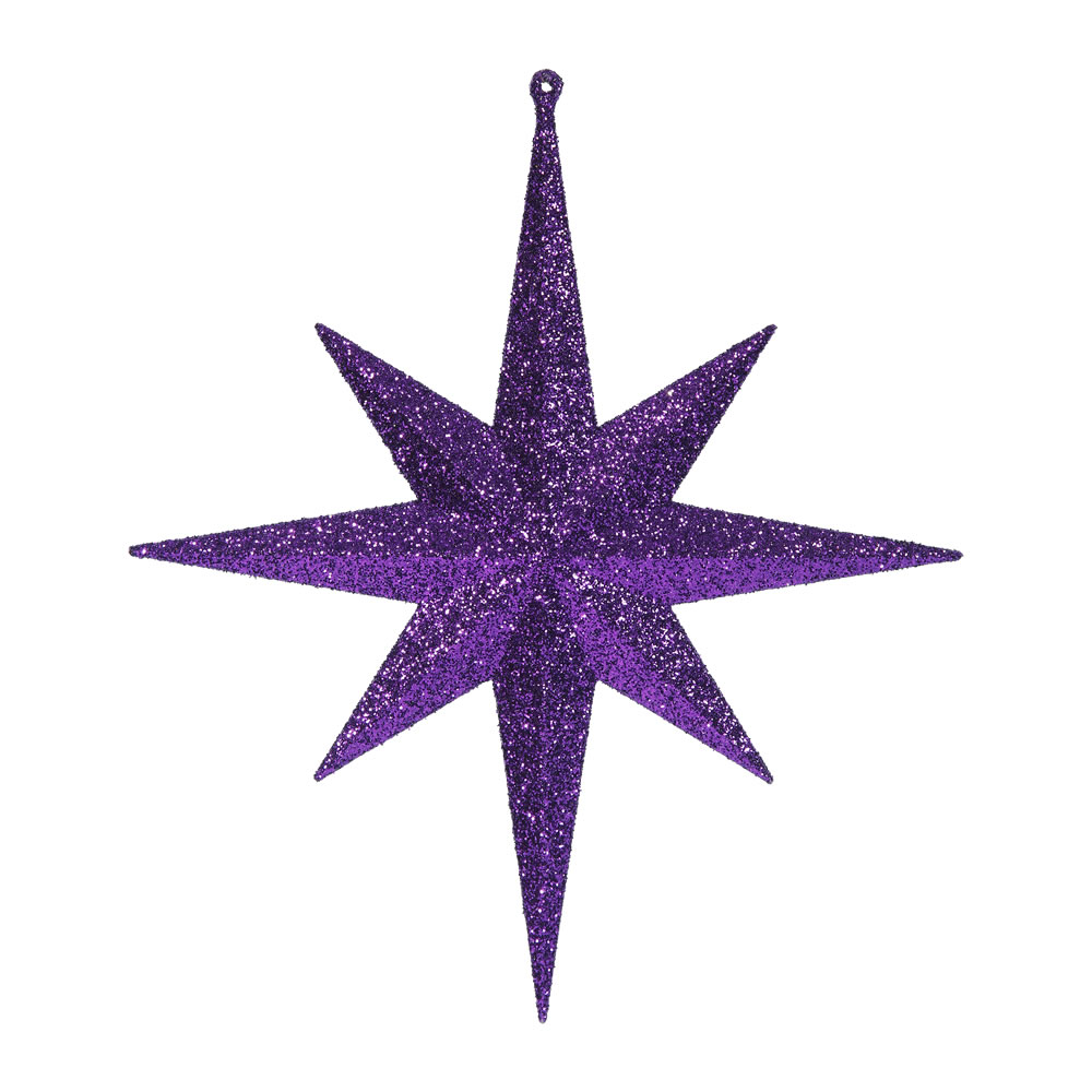 Christmastopia.com 12 Inch Purple Iridescent Glitter Bethlehem Star Mardi Gras Ornament