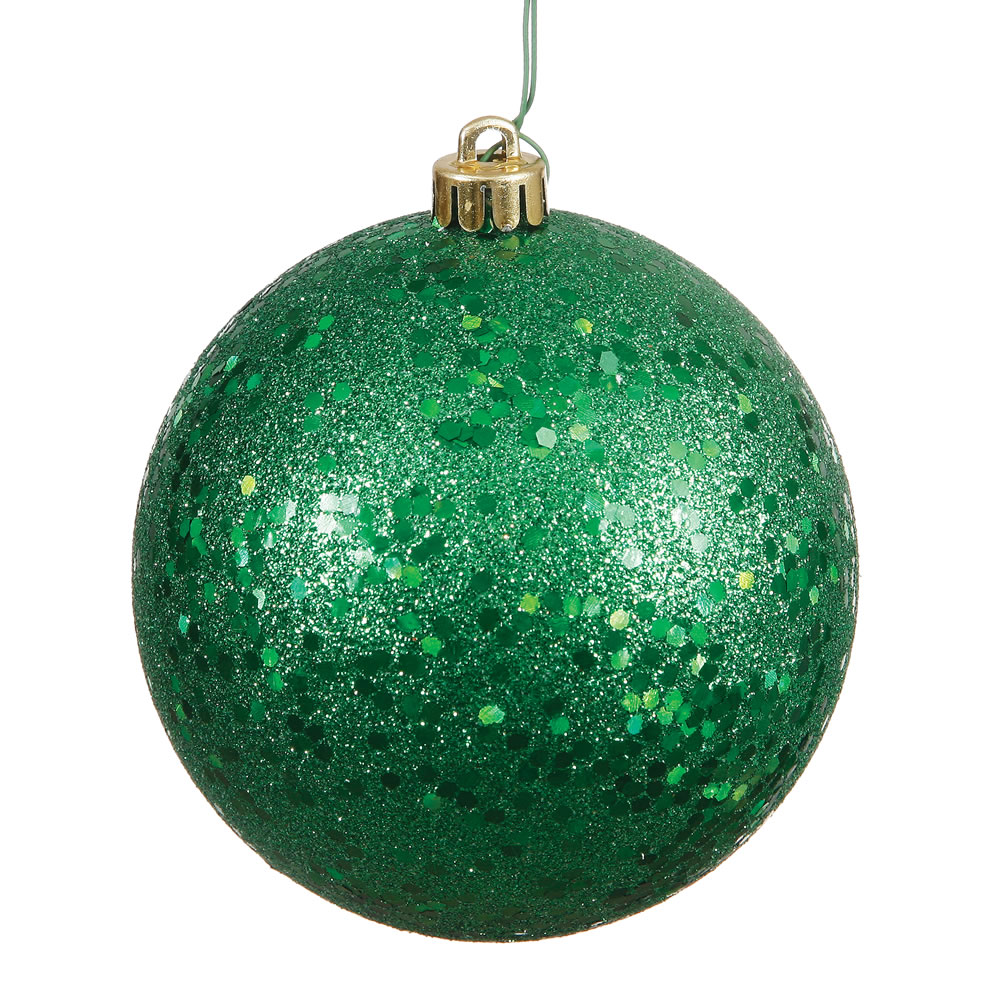 Christmastopia.com 12 Inch Green Sequin Round Christmas Ball Ornament Shatterproof UV
