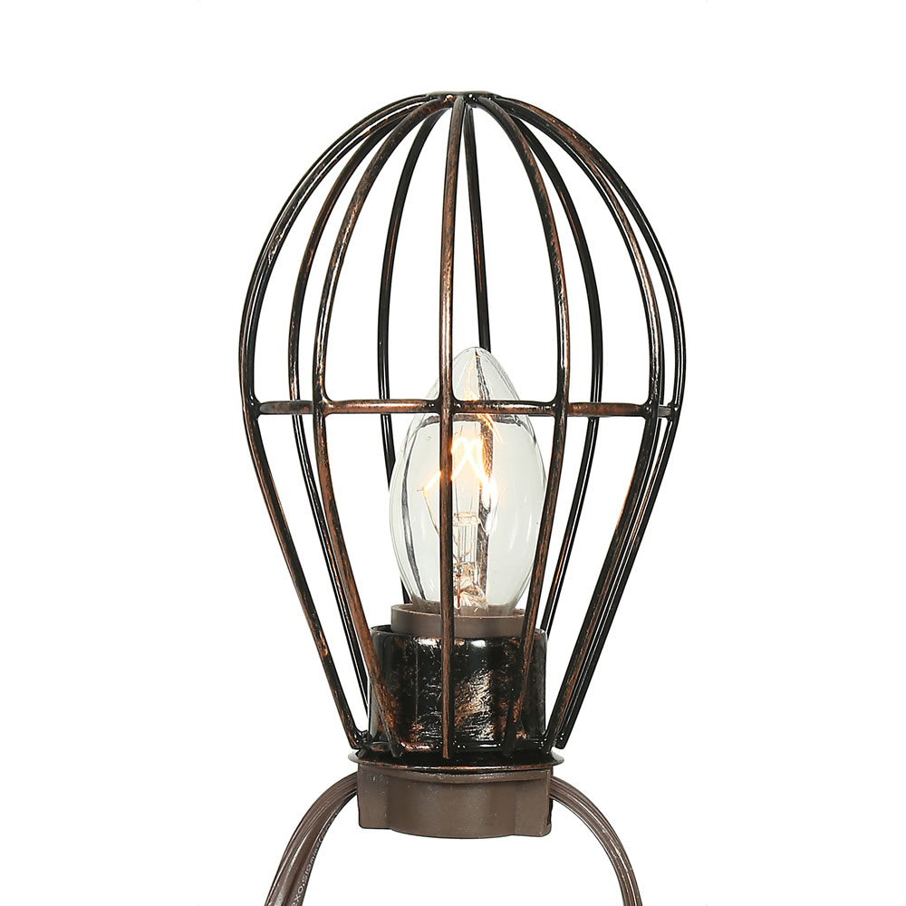Christmastopia.com Copper Metal Lamp Cage Incandescent Light Set