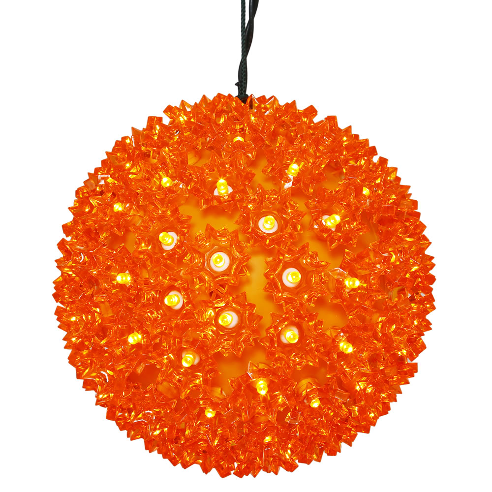 150 LED Orange Starlight Christmas Light Sphere Lead Wire