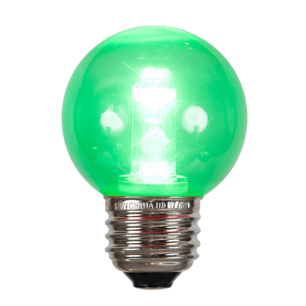 Christmastopia.com - G50 Green Tube LED E26 Bulb