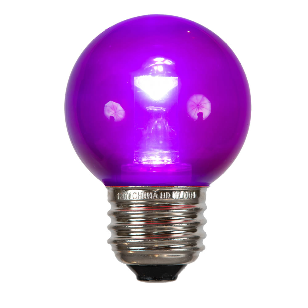 Christmastopia.com - G50 Purple Tube LED E26 Bulb