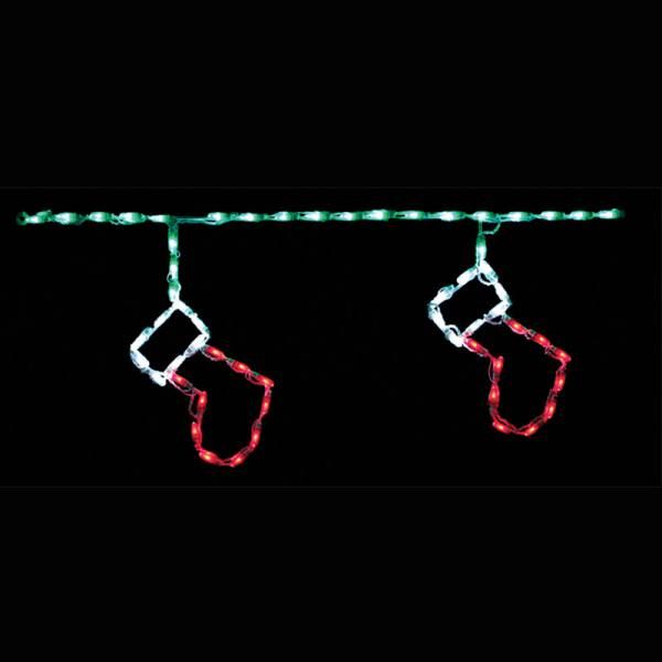 Christmastopia.com Steel Stocking Linkable Freestyle LED Lighted Outdoor Christmas Decoration Set Of 12