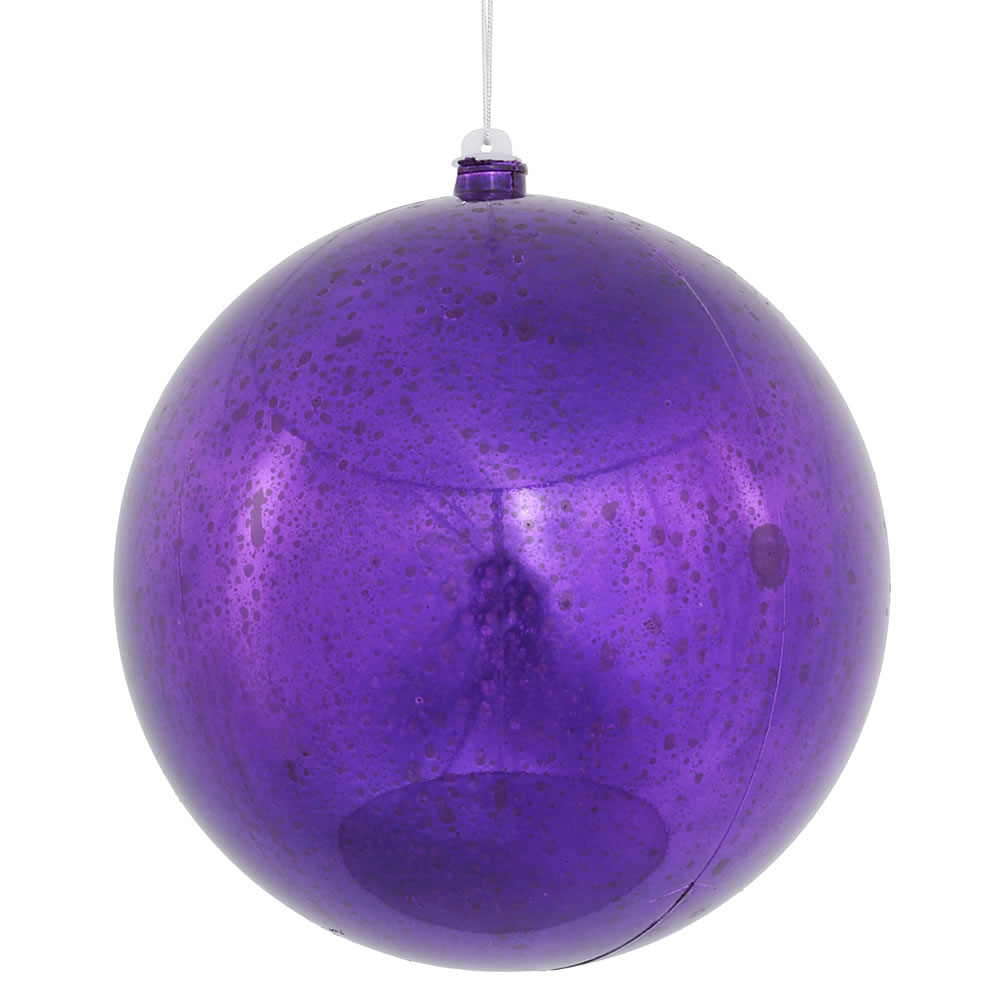 Christmastopia.com 8 Inch Purple Shiny Mercury Round Mardi Gras Ball Ornament Shatterproof