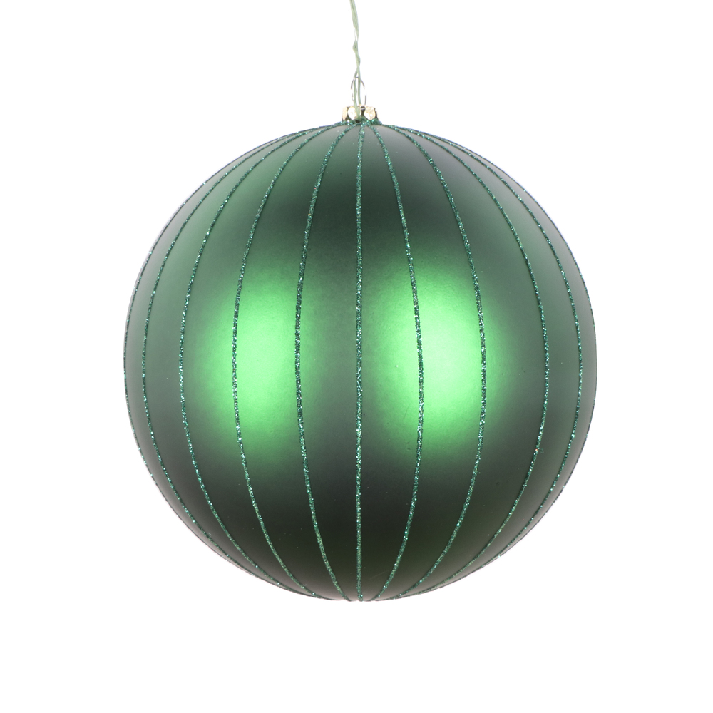 Christmastopia.com 6 Inch Emerald Matte Glitter Round Christmas Ball Ornament Shatterproof