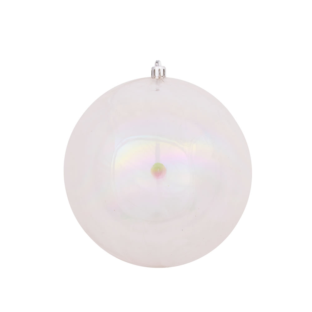 Christmastopia.com - 4.75 Inch Clear Iridescent Round Christmas Ball Ornament Shatterproof
