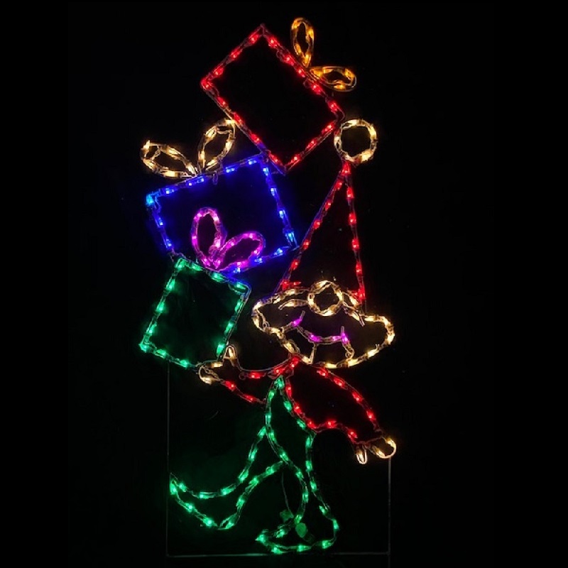 Christmastopia.com Elf Carrying Gifts LED Lighted Outdoor Christmas Decoration