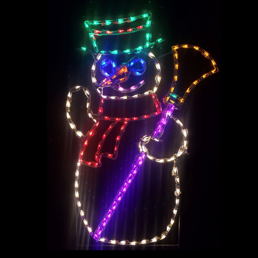 Christmastopia.com Snowman with Broom LED Lighted Outdoor Christmas Decoration
