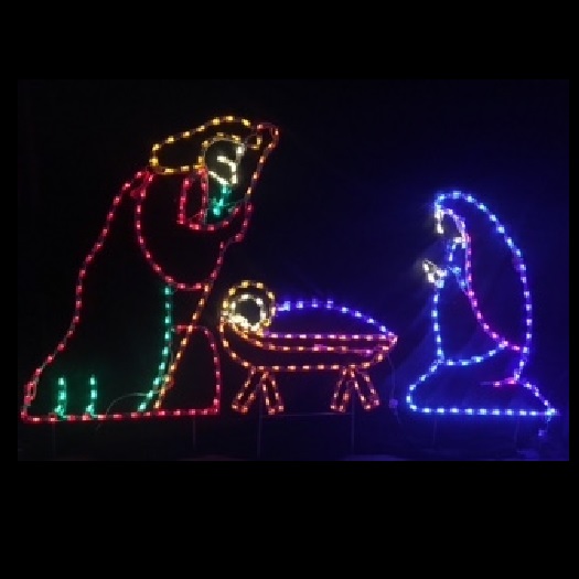 Christmastopia.com Nativity Holy Family Multi Color LED Lighted Outdoor Christmas Decoration