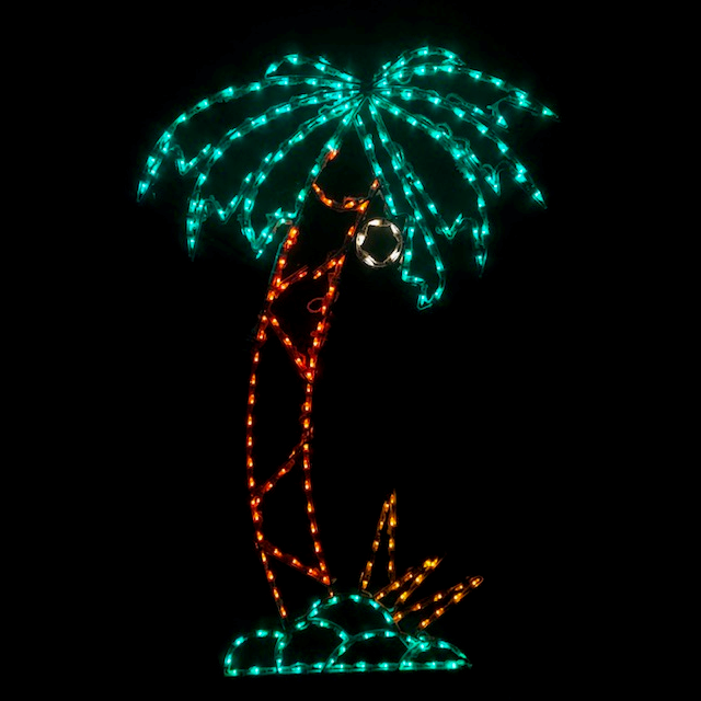 Christmastopia.com Palm Tree with Coconut LED Lighted Outdoor Lawn Decoration