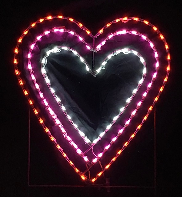 Christmastopia.com Animated Triple Heart LED Lighted Outdoor Valentines Day Decoration