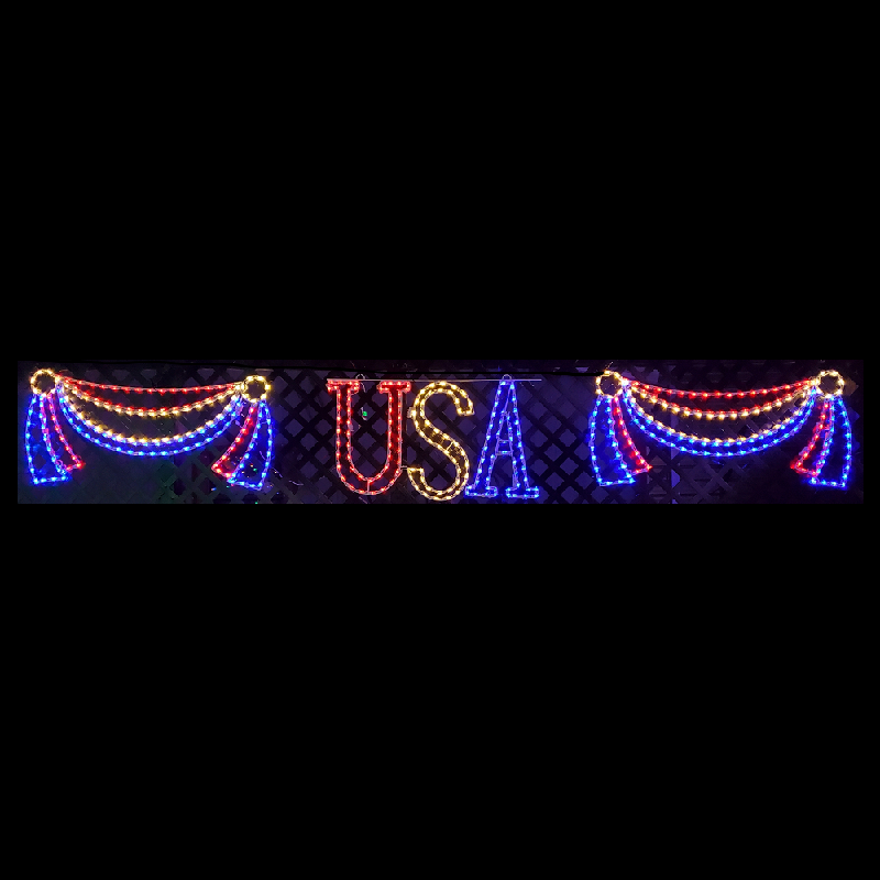 Christmastopia.com USA Bunting LED Lighted Outdoor Hanging Decoration