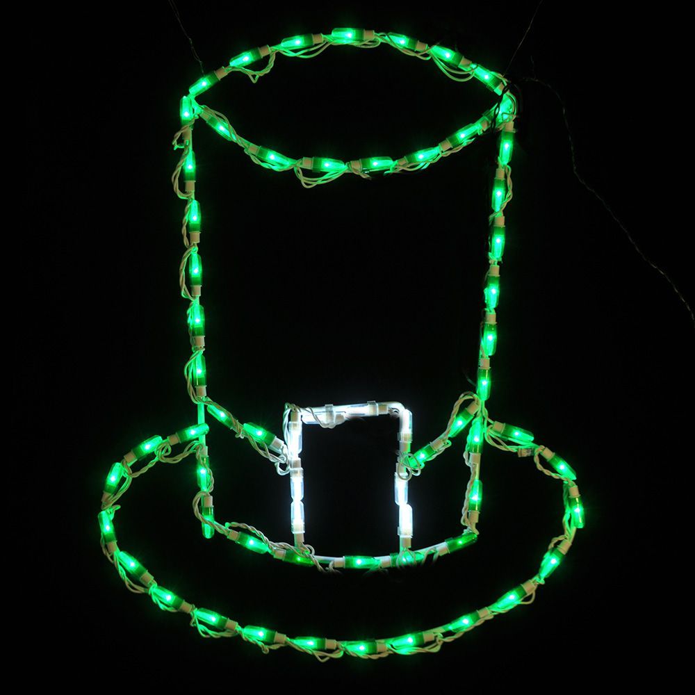 Christmastopia.com Leprechaun Hat LED Lighted Outdoor Saint Patricks Day Decoration